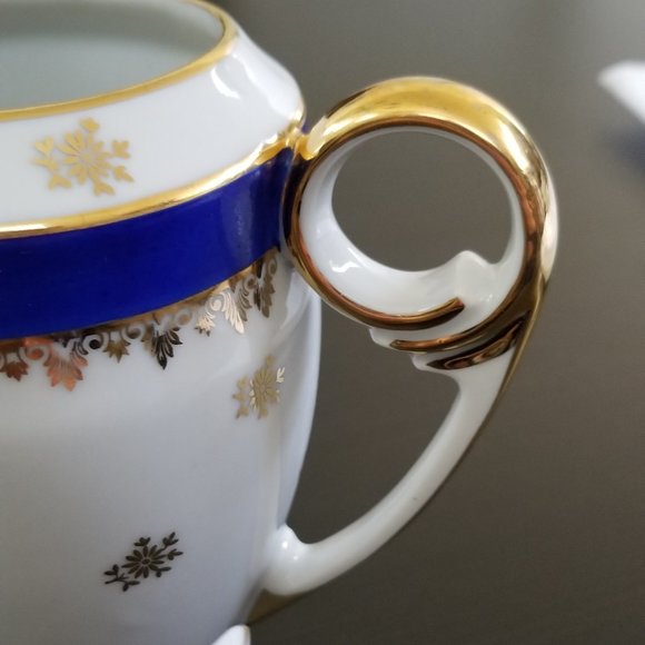 Limoges France Porcelain d'art & More ~ Sugar Bowl, Creamer, Cups and Saucers - Picture 14 of 16